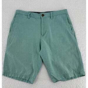 Banana‎ Republic Green Belt Loops Button Closure Linen Blend Shorts Size 31
